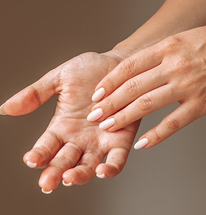 hyperhidrosis on the hand